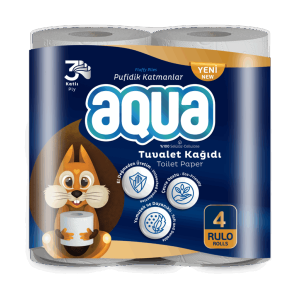 Aqua 4'lü Tuvalet Kağıdı