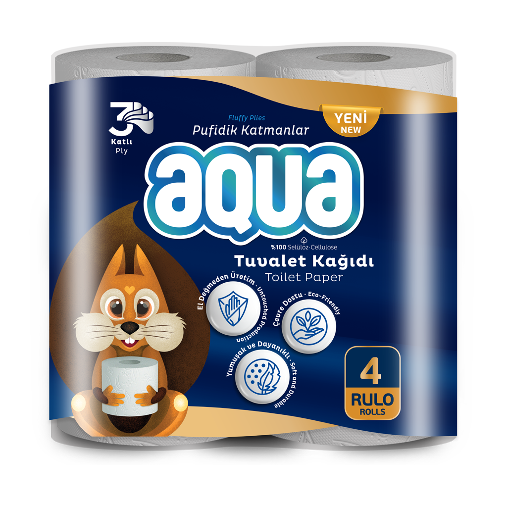 Aqua 4'lü Tuvalet Kağıdı