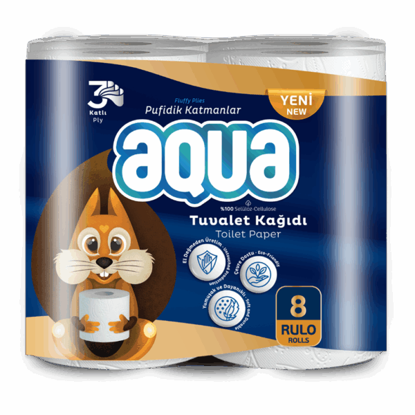 Aqua 8'li Tuvalet Kağıdı