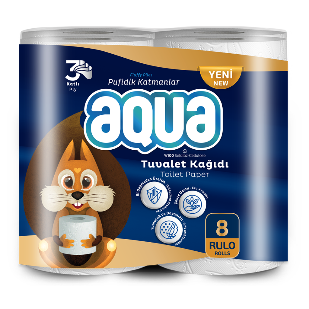 Aqua 8'li Tuvalet Kağıdı