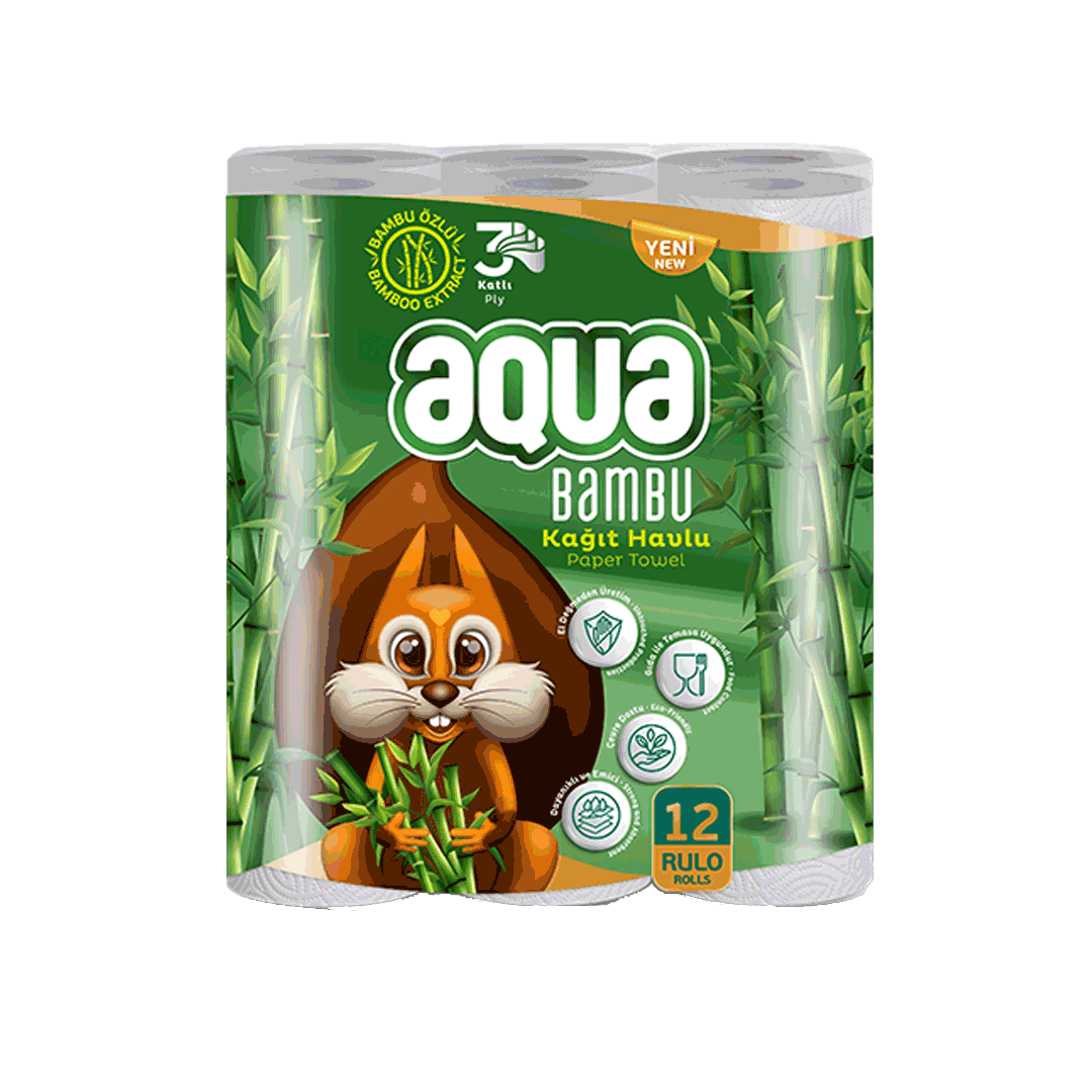 Aqua Bambu 12'li Kağıt Havlu