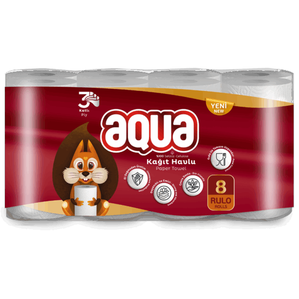Aqua 8'li Kağıt Havlu