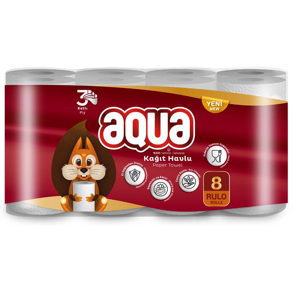 Aqua 8'li Kağıt Havlu